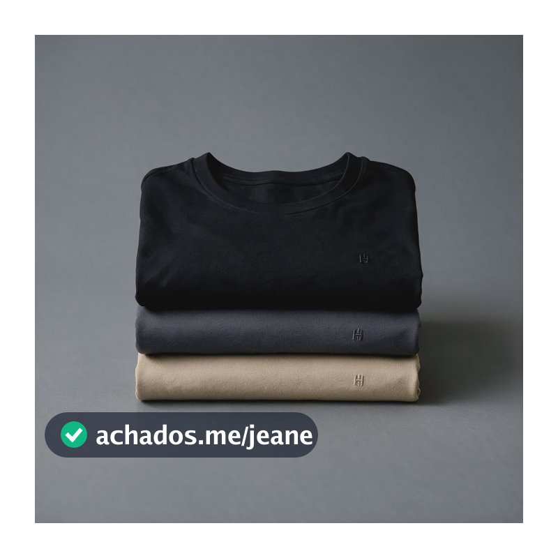 Kit Camiseta Premium Básica Slim Highstil Preto Khaki E Chumbo Lisa G Liso