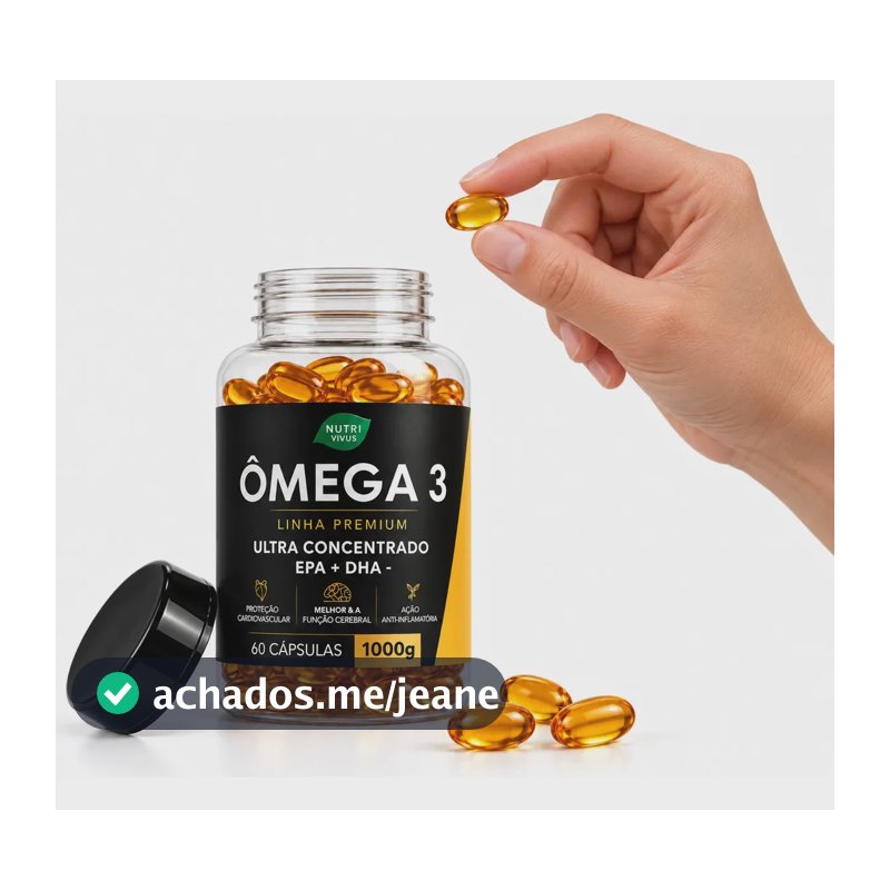 Ômega 3 Epa Dha Cápsulas Softgel Linha Premium Nutri Vivus Sem Sabor
