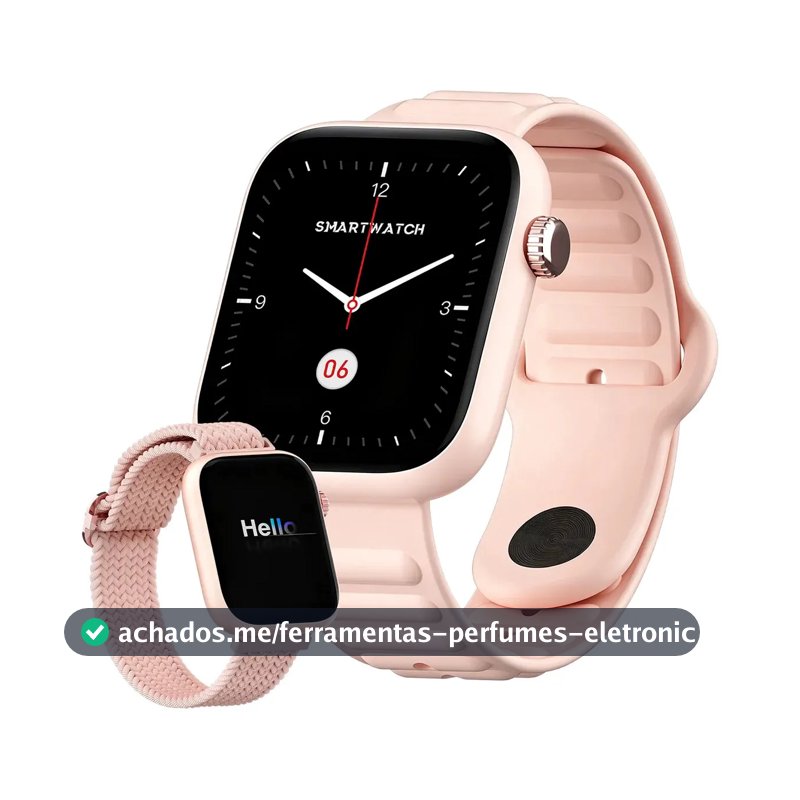 Relógio Smartwatch Forestory Inteligente Tela 1.83 Bluetooth Ip68 À Prova D'água Notificações Chamadas Saúde Smart Watch Relogio Corrida Com Android E Ios Com 2 Pulseiras Feminino Masculino