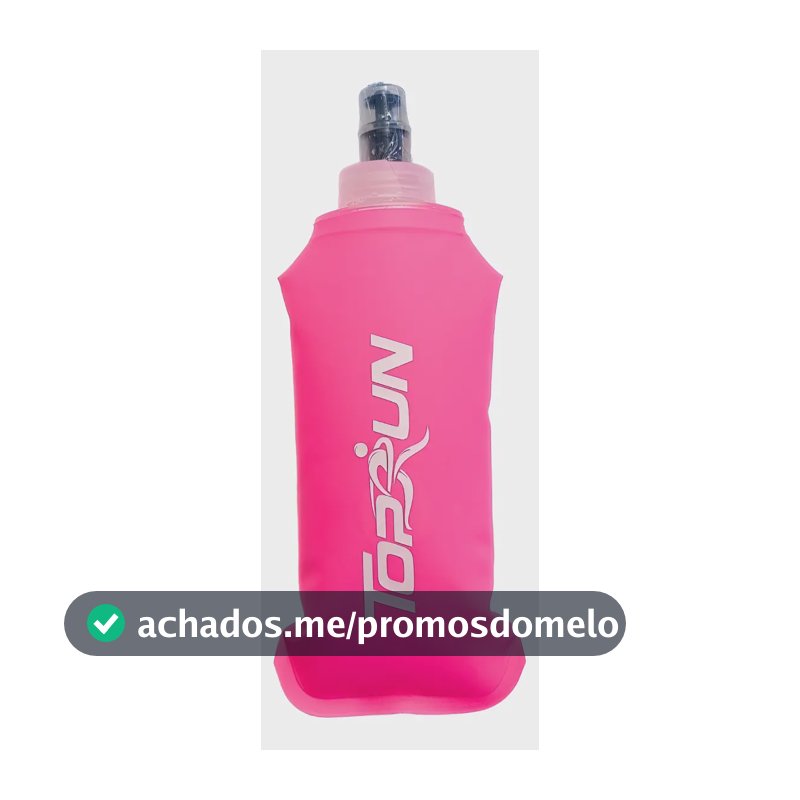 Garrafa Hiratação Silicone Soft Flash 350 Pink Rosa