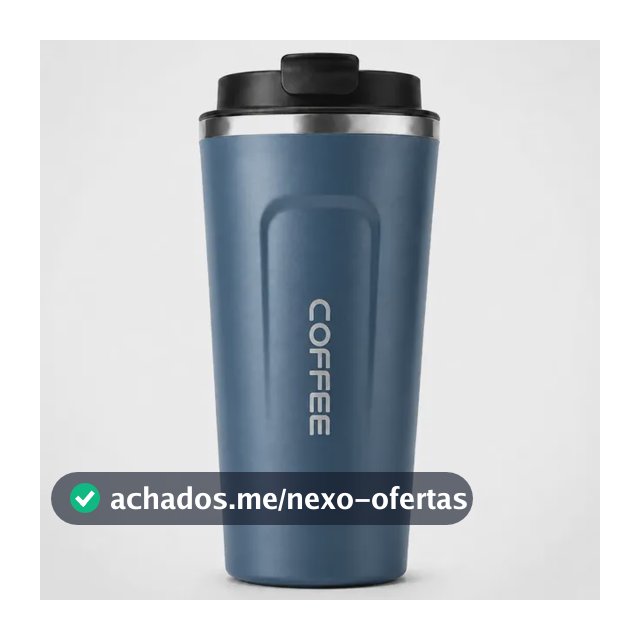 Copo Térmico Inox Café Chá Anti-vazamento Vacuum 510ml Azul Coffee