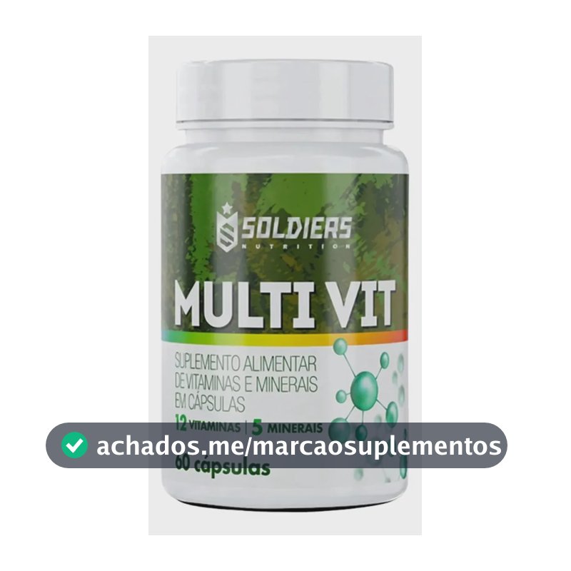 Multivitamínico 60 Caps - 5 Minerais - 13 Vitaminas - Soldiers