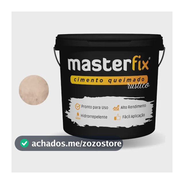 Cimento Queimado Rústico Masterfix 4kg Creme de Avelã Para Paredes