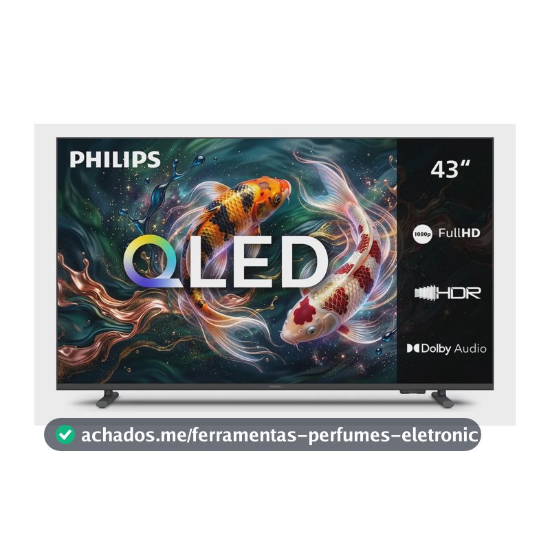 Smart TV Philips 43 polegadas QLED Full HD Wi-Fi HDR10 Dolby Áudio 43PGQ6921/78