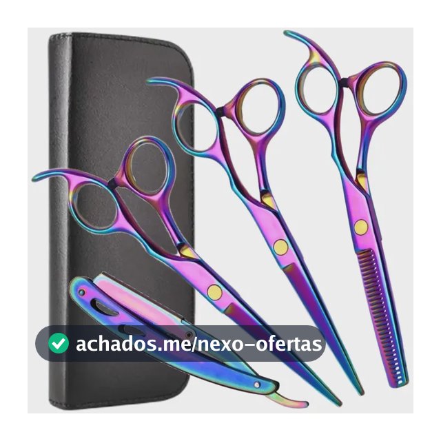 Kit Tesoura Fio Laser E Fio Navalha Desbaste Profissional Furta Jl Eletro