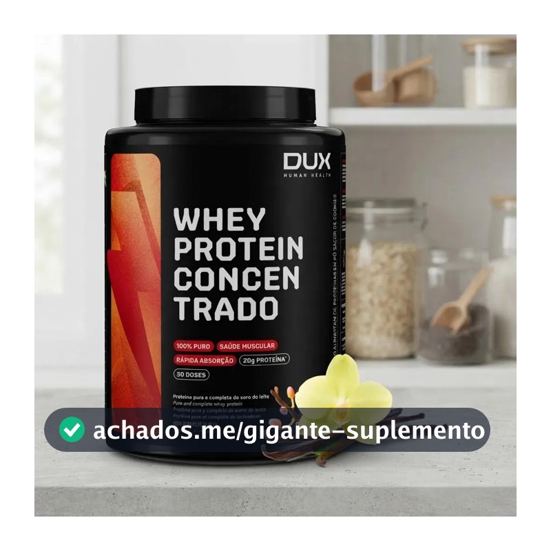 WHEY Protein Concentrado Dux em pó sabor Baunilha x 900g