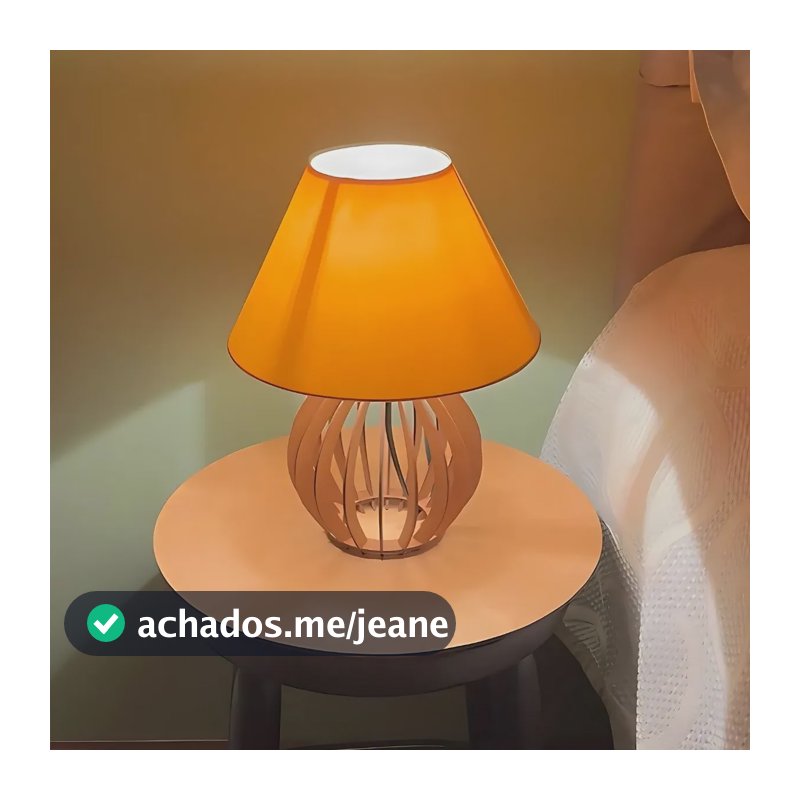 Abajur De Mesa Luminária Luz Quarto Cabeceira Sala Decoração Marrom Bege Bivolt 110v/220v