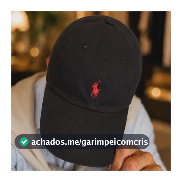 Boné Polo Sarja Aba Curva Masculino Fecho Strapback Preto Un
