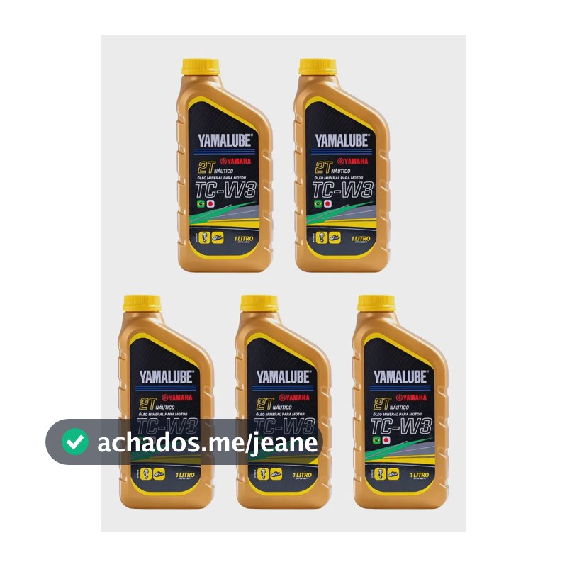 Óleo Lubrificante Tc-w3 2 Tempos Náutico Yamalube 1l Kit C/5