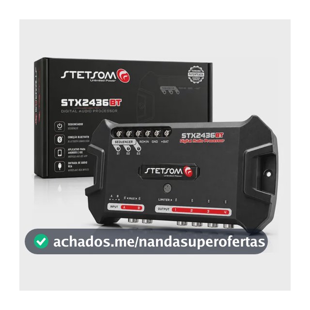 Processador De Áudio Stetsom Stx2436bt Bluetooth Equalizador