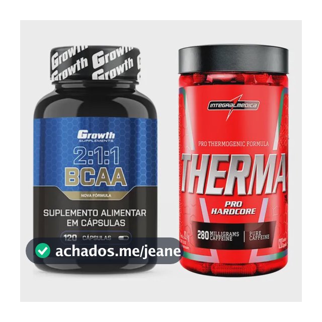 Bcaa 120 Caps Growth + Therma Pro 120 Caps Integralmedica