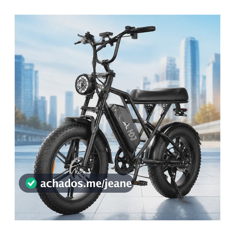 Bicicleta Elétrica Scooter 1000w Bike Litio 48v 50km Hdj G60 Preto