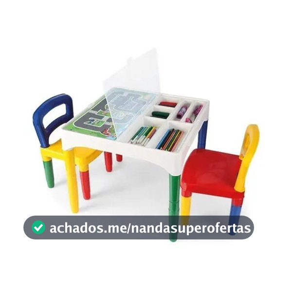 Mesinha Didática Infantil Com 2 Cadeiras