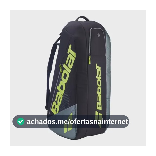 Raqueteira Babolat Classic Club Preta Com Alça Ajustável