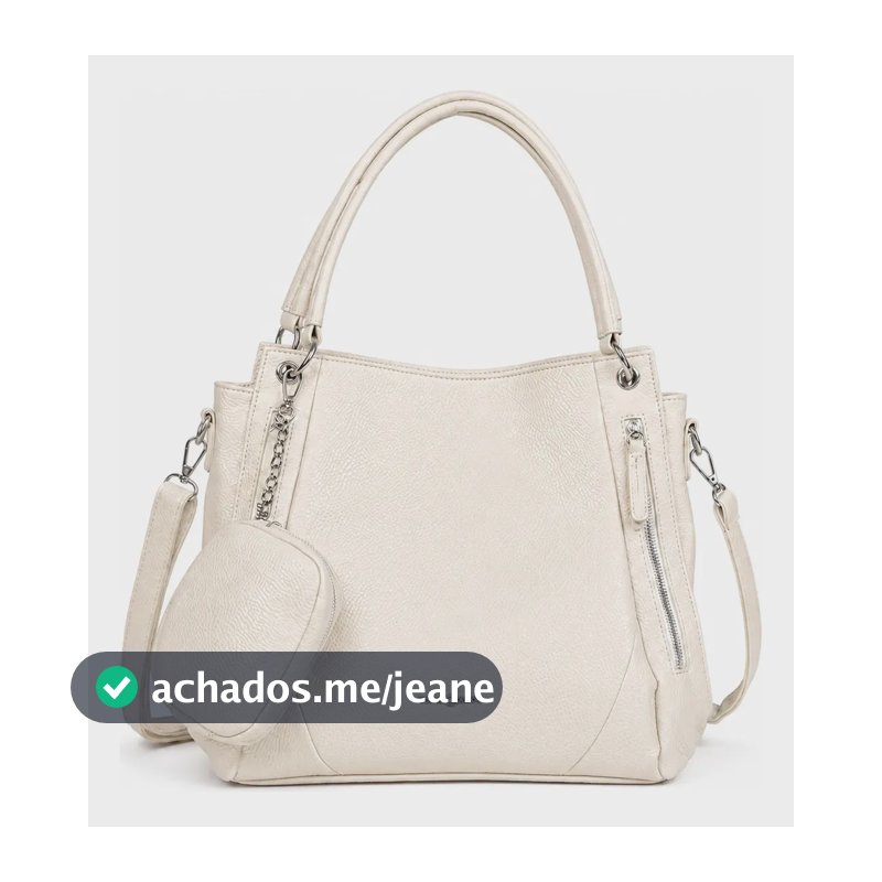 Bolsa Tiracolo Feminina Grande Bege em Couro PU, Estilo Elegante, com Alça Ajustável, Fechamento em Zíper e Múltiplos Co