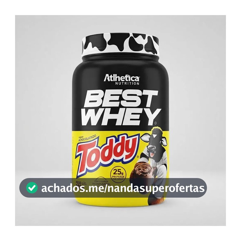 Proteína Atlhetica Nutrition Best Whey em pó sabor Toddy x 900g