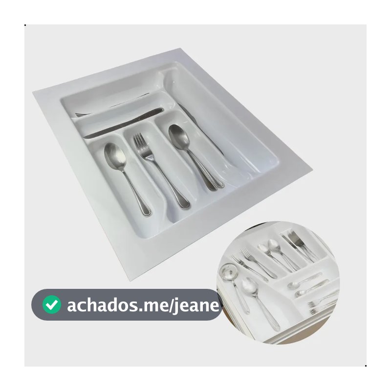 Porta Talher Organizador De Gaveta Og-02 396x467mm Branco