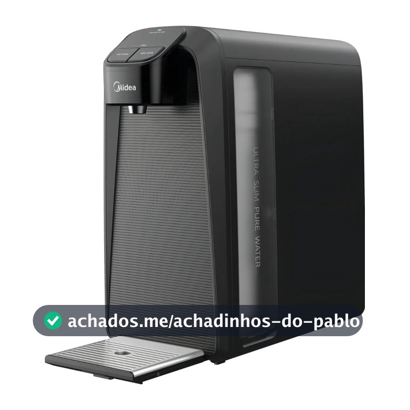 Purificador Midea SlimPure Bivolt Cinza Filtro 2 Estágios