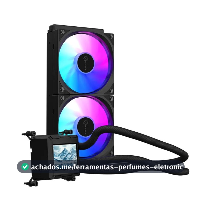 Water Cooler Kalkan Aura LCD 240mm ARGB Gamer Preto