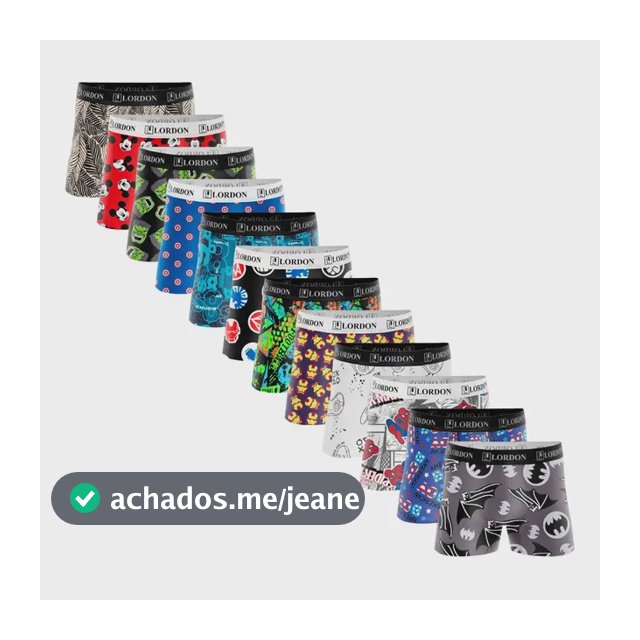 Cueca Masculina Boxer Kit 10 Infantil Juvenil Atacado Variados M ( 3 A 4 Anos)