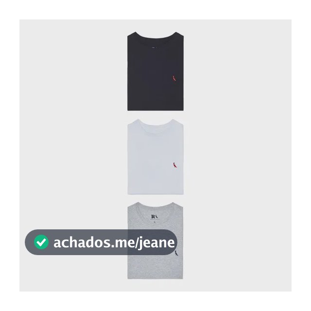 Kit 3 Camiseta Básicas Brasa E Gota Pica Pau Bordado Reserva
