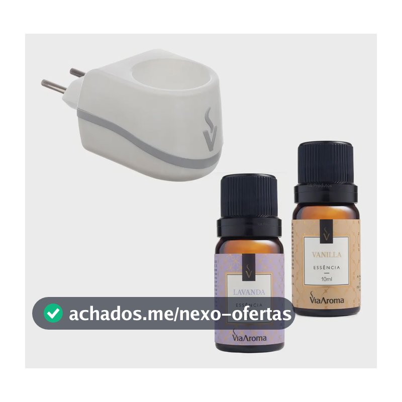 Aromatizador Elétrico + Essência - Escolha A Cor E Essência! Cor Branco C/ Vanilla E Lavanda