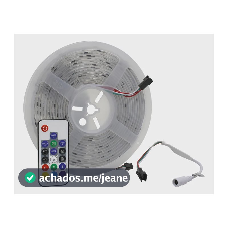 Fita Led Digital Rgb Endereçavel 2811 Ip67 300 Led 5 Metros Rgb 12v