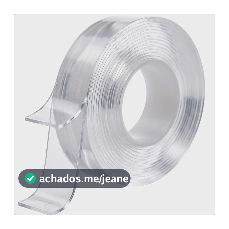 Fita Dupla Face 3 Metros 3M Adesiva Nano Fixa Extra Forte Transparente