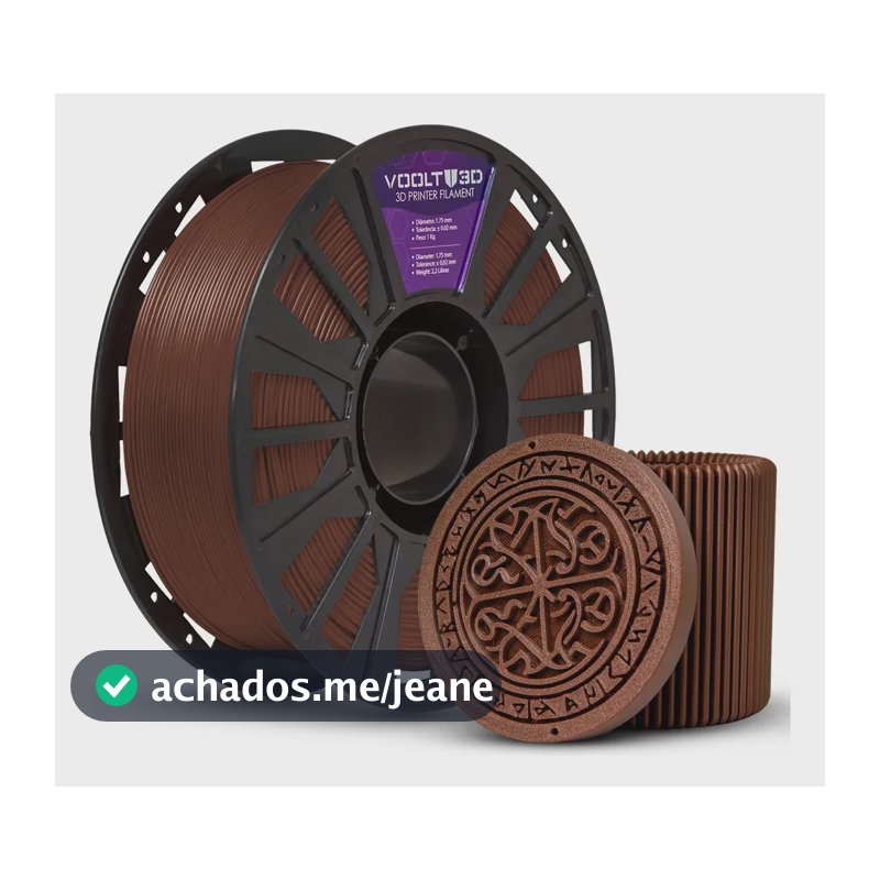 Filamento Pla Marrom Premium 1.75mm 1kg High Speed 3d