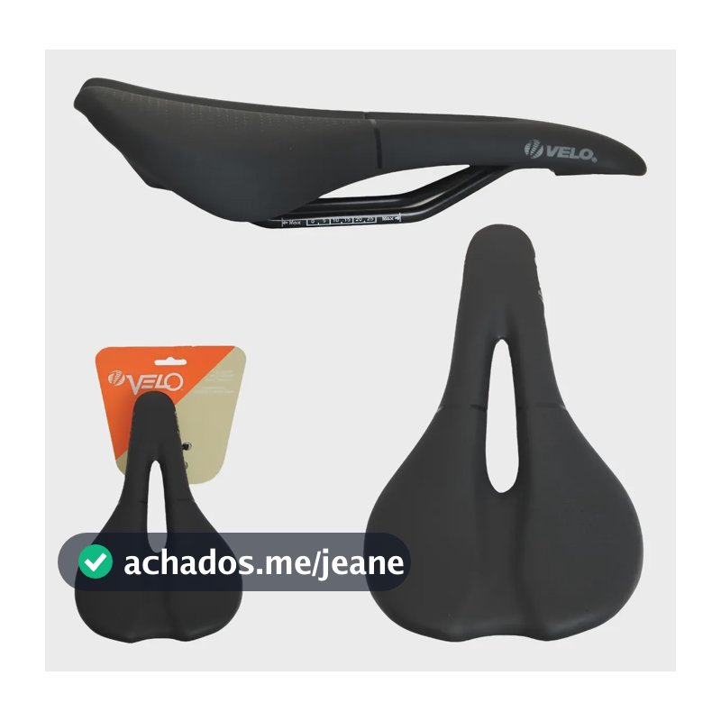 Banco Selim Bike Velo Vl-1c22 Mtb Gravel 255 X 145mm Vazado Preto 25.5 Cm 14.5 Cm