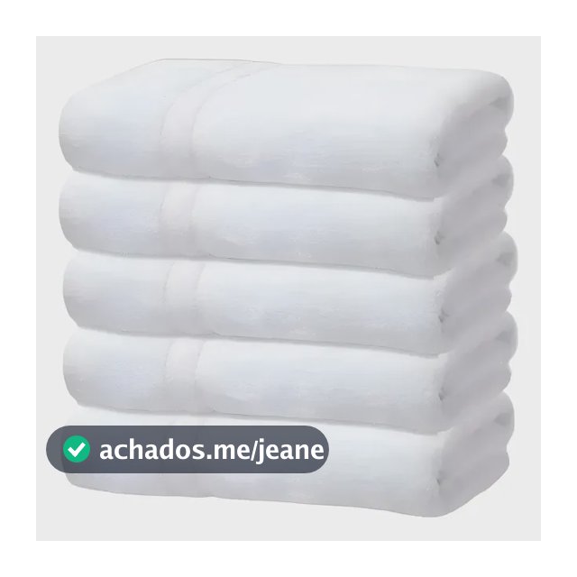 Kit 5 Toalhas Banho Gigante Grossa Hotel Luxo 75x150cm 480g Branco Hotel