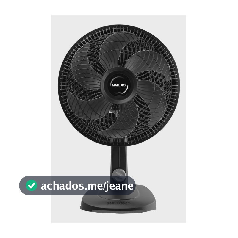 Mallory Ventilador Turbo 6 Pás 30cm Material Plástico Compact Preto Diâmetro