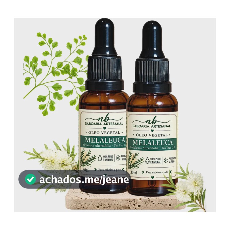 Kit 2 Óleo Vegetal Melaleuca 100% Puro Combate Fungos Micose Árvore Do Chá