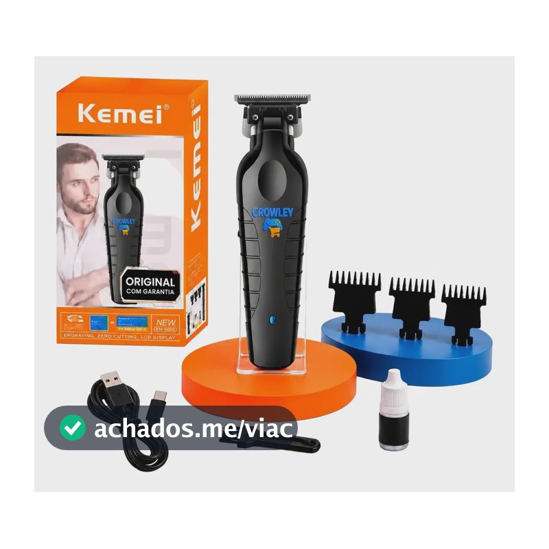 Máquina De Acabamento Profissional Kemei Km-2299 0gap Bivolt Black 127/220v