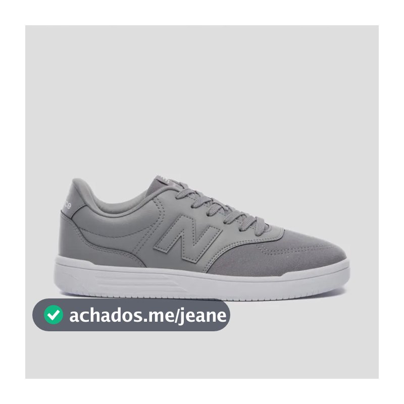 Tênis Unissex Bb80 New Balance Cinza Liso 38 Br