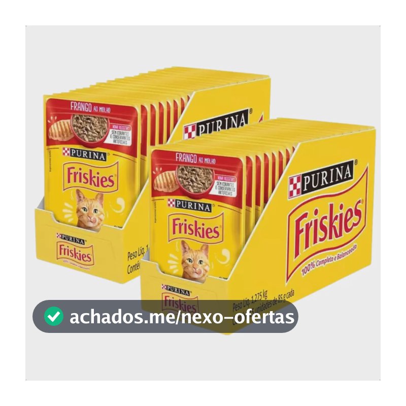 Ração Úmida Friskies Sachê Gatos Frango Molho 85g 30un