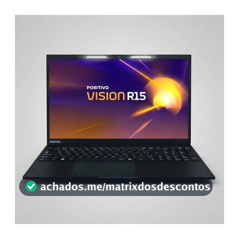 Notebook Positivo Vision R15 Lumina Bar, Amd Ryzen 5 16gb 256gb, Tela 15,6 Full Hd Antirreflexo, Linux - Preto