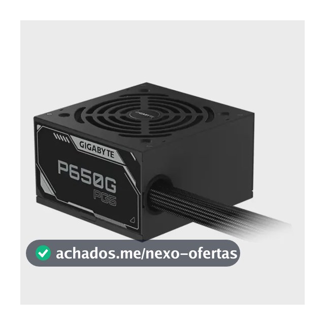 Fonte Gigabyte P650g Pg5 650w 80 Plus Gold Pfc Ativo Preto