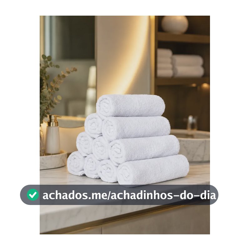 Kit 10 Toalhas De Rosto Salão De Beleza Barbearia Manicure Branco