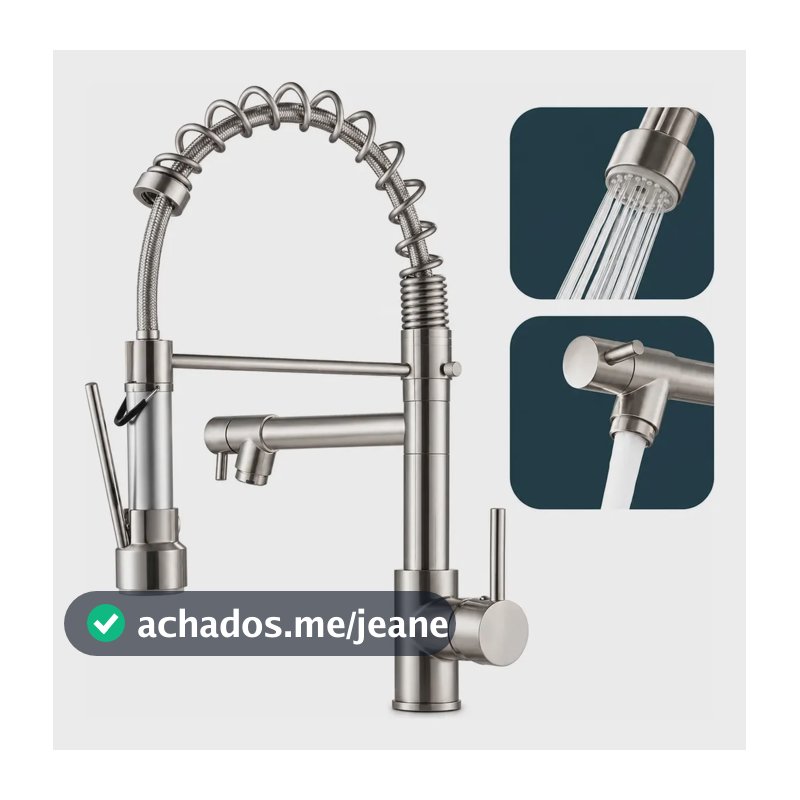 Torneira Yesop Gourmet Prateada Escovada 50cm Acabamento Escovado Cor Prateado