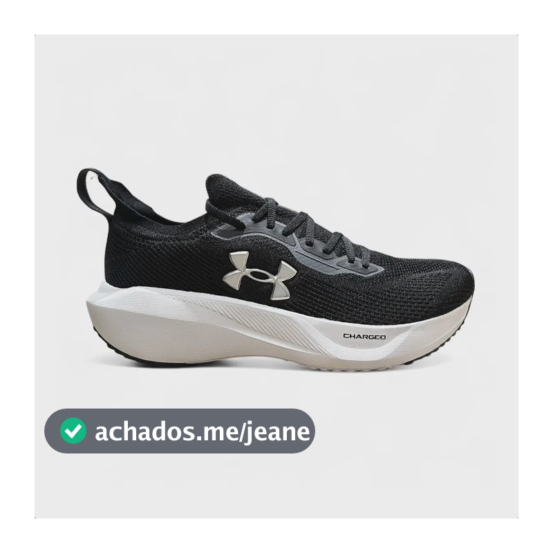 Tênis Masculino Corrida Conforto Leve Under Armour Slight  Black/white/metalsilver 41