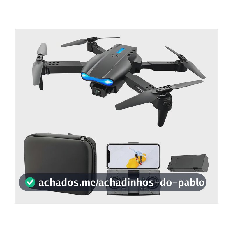 Drone E99 4k Wifi 2 Dupla Hdcâmeras Profissional Cor Preto