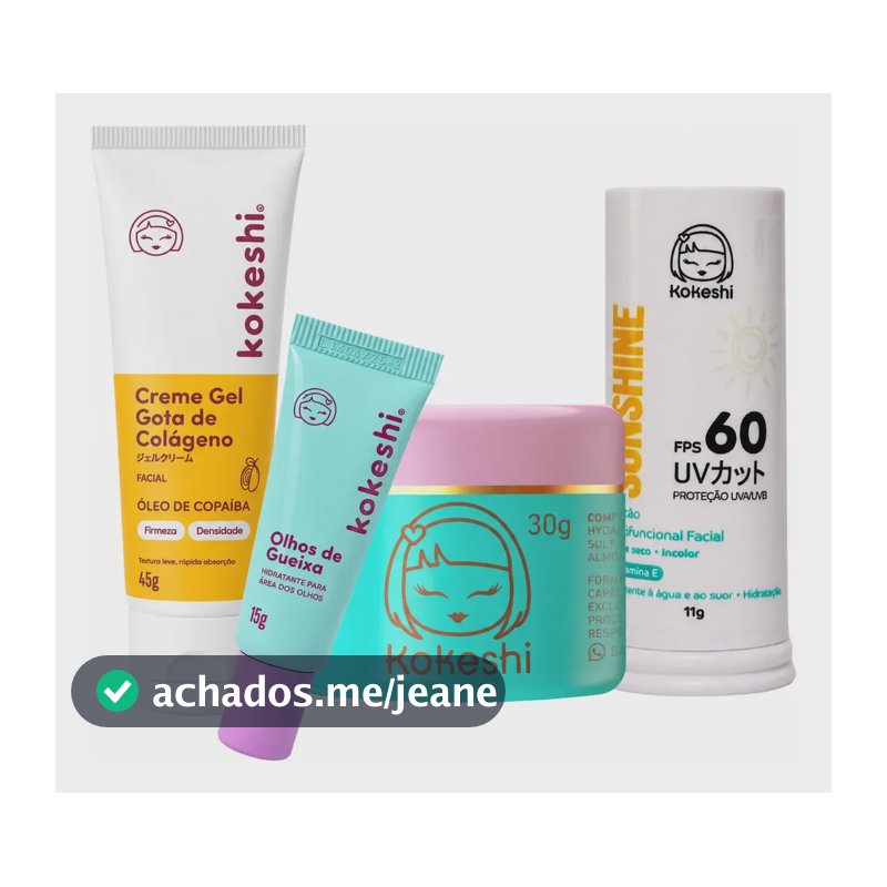 Kit Bastão Facial Fps60 Renovadores Gota De Colágeno Kokeshi