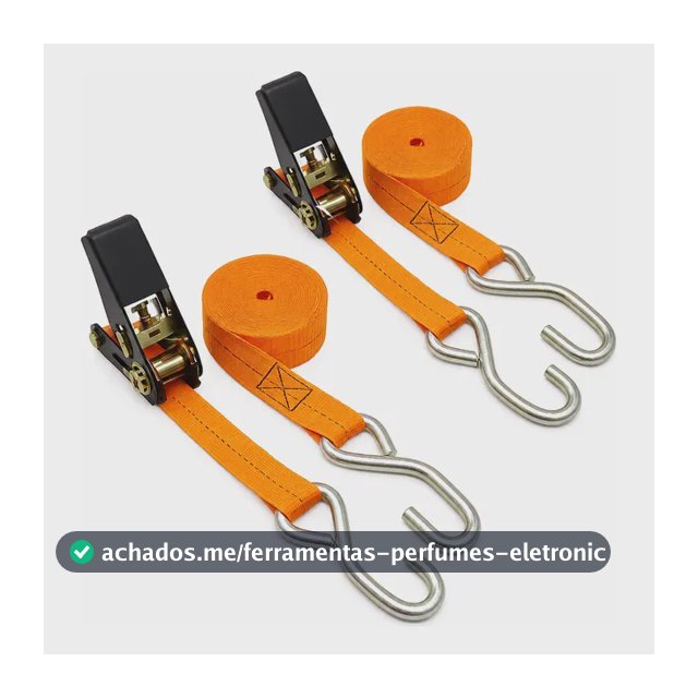 Kit 2 Cinta Catraca 800kg Amarração Carga Moto Carreto 3 Mts