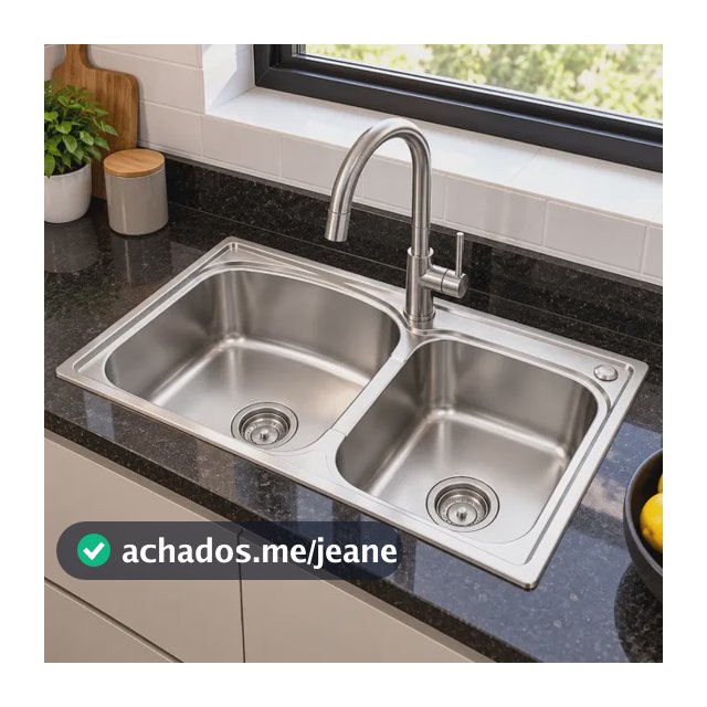 Cuba Dupla Gourmet Inox 201 78x43 Prateado