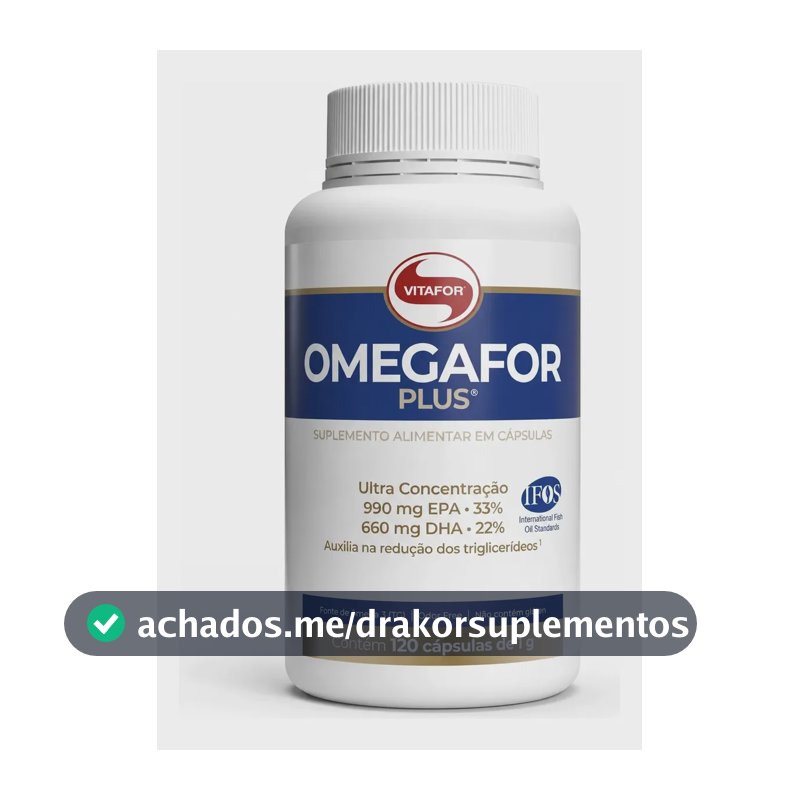 Omegafor Plus Vitafor 120 Capsulas Selo Ifos - Original Sem Sabor