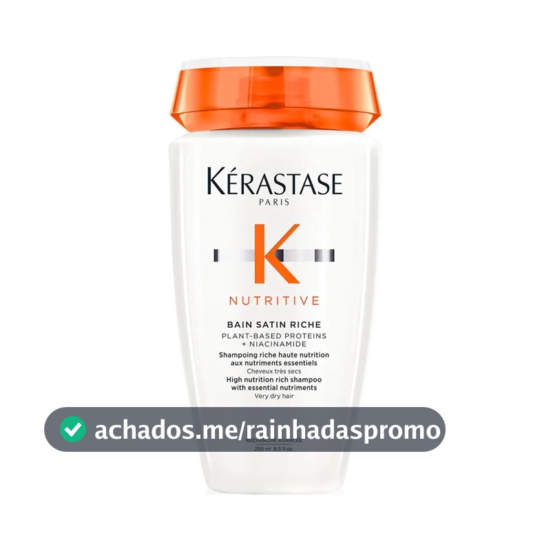 Shampoo Kérastase Nutritive Bain Satin Riche Cabelos Secos 250ml