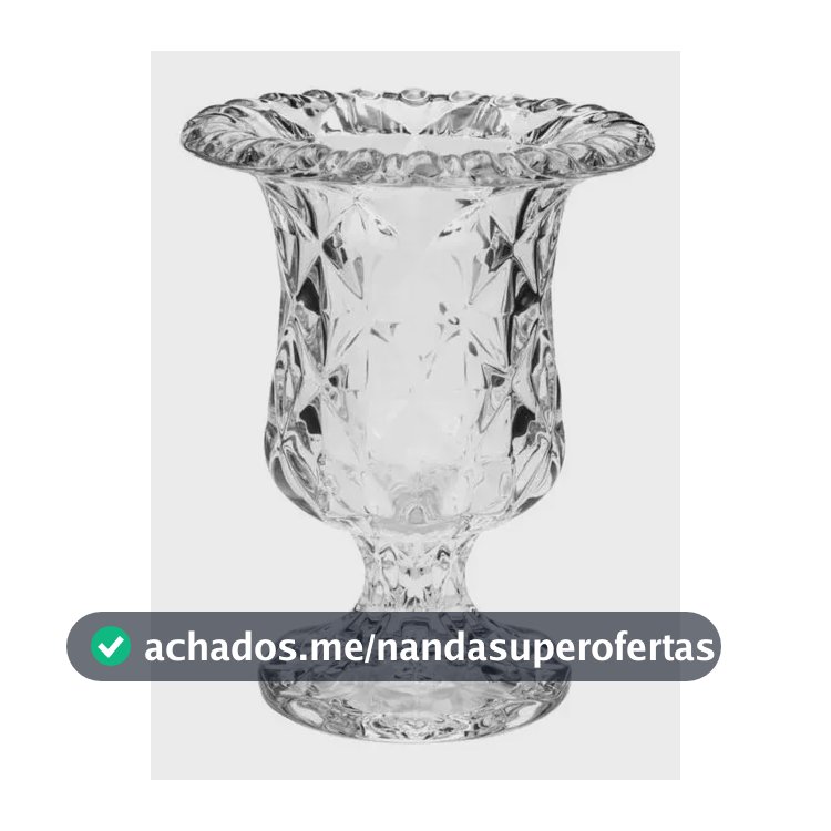 Vaso Diamond em vidro transparente Lyor