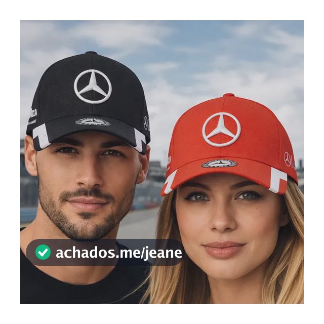 Kit 2 Bonés Mercedes Benz Petronas Strapback Amg Strapback