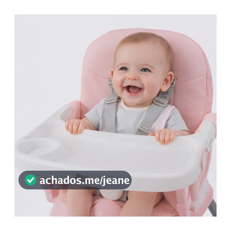 Cadeira De Alimentação Bebê Portátil - Cadeirão I Love Baby® Cor Rosa